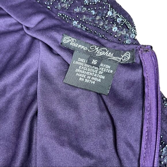 Pisarro Nights Chevron Sequin Sheath Dress In Plum - Picture 2 of 11